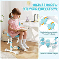 Kids Chair, Ergonomic Children Study Desk Chair with Adjustable Double Backrest