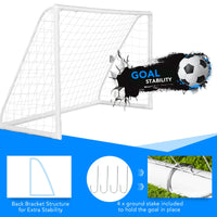 Kids Portable Soccer Goal, 1.8m x 1.2m FT Backyard Soccer Goal and Net with Strong PVC Frame