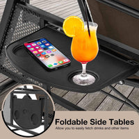 2-in-1 Patio Convertible Swing Chair to Flat Bed