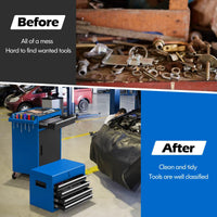 High Capacity Tool Storage Cabinet with Lockable Wheels for Garage