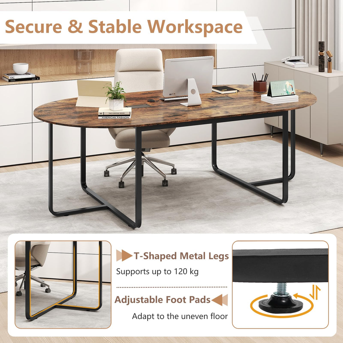 240.5cm Oval Conference Table