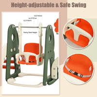 6 in 1 Climber Slide Playset with Basketball Hoop for Kids