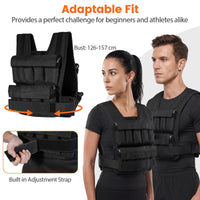Heavy-Duty Weighted Workout Vest for Strength Training and Running