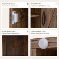 Giantex Farmhouse Nightstand with Charging Station, Bedside Table