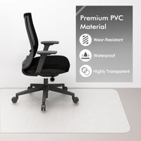 180 x 160 cm Office Chair Mat with Transparent PVC for Hardwood Floor