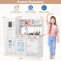 Kids Kitchen Playset with Stoves and Removable Sink