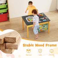 4-in-1 Kids Sand Water Activity Table with Foldable Storage Bin and Cloth Storage Bag