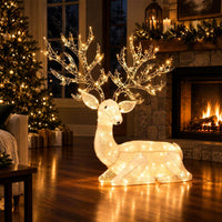 Lighted Kneeling Christmas Reindeer with 280 Warm White LED Lights