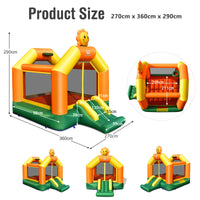 Inflatable Bounce House, Sunflower Theme Jumping Slide Bouncer w/Jumping Area