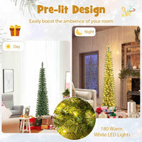 Artificial Christmas Tree with Branch Tips and Warm LED Lights