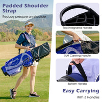 Adults/Junior Complete Golf Club Set, Golf Club Practice Set Lightweight Stand Bag w/Rain Hood