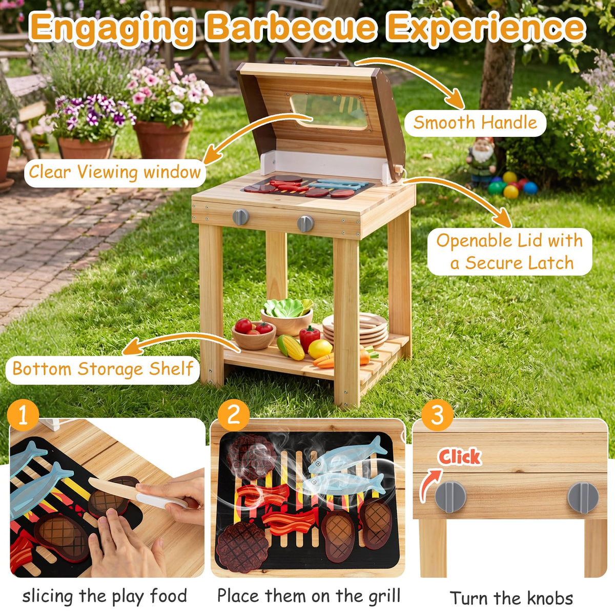 HONEY JOY 3-Piece Kids Playset for Outdoor
