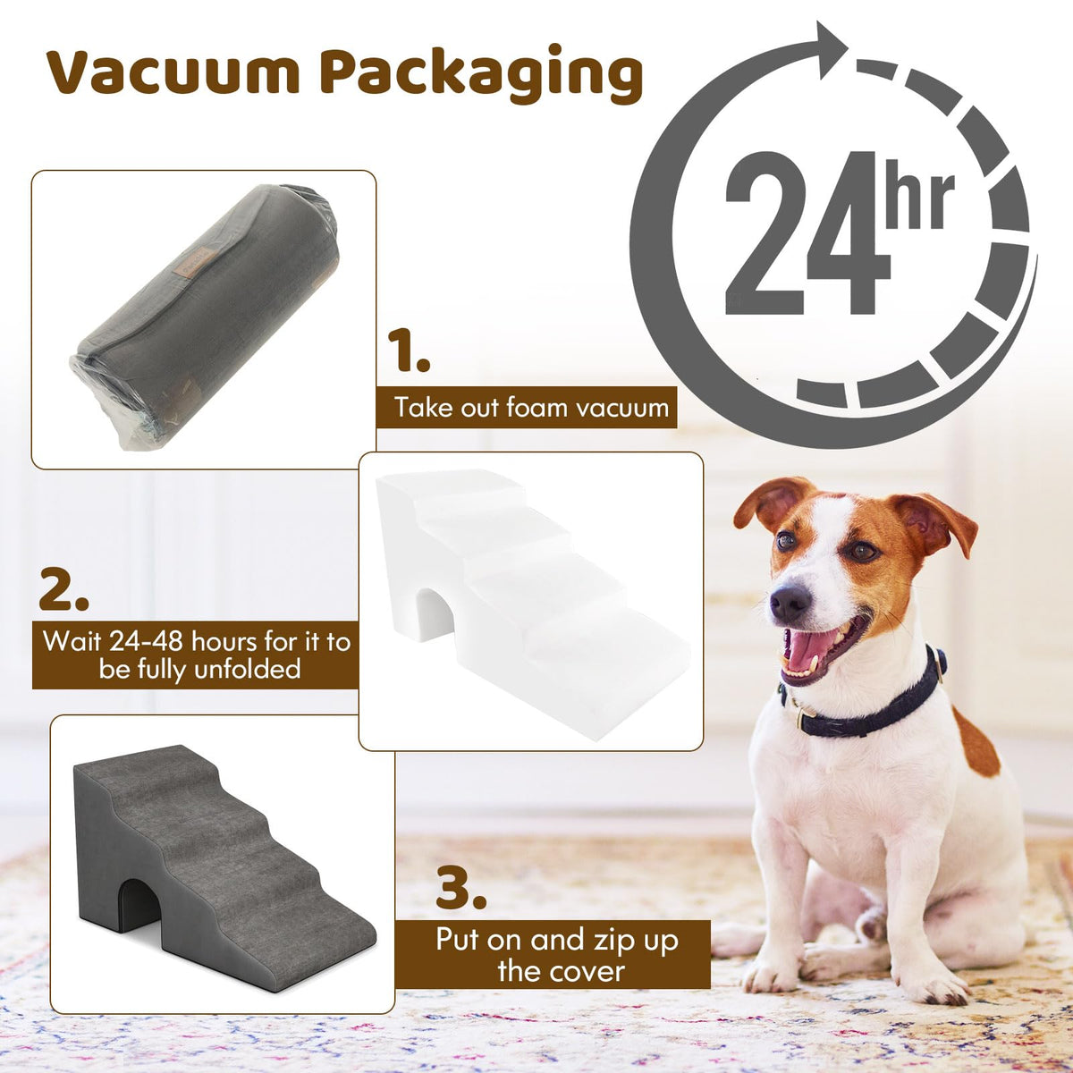 Amazon Foam Steps For Large Dogs 4-Tier High Density Foam Dog