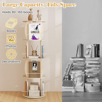 Giantex 4-Tier Rotating Bookshelf Tower with Display Stands