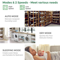 12L 140㎡ Dehumidifier with 3 Modes and 12H Timer and LED Indicator