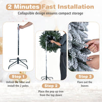 180/210cm Pop up Christmas Tree with Snowy Branch Tips