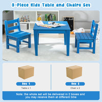 3-Piece All-Weather Kids Table & Chairs Set for Home & Backyard