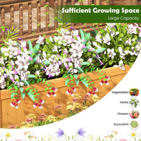 Giantex Wooden Raised Garden Bed, Rectangular Garden Planter