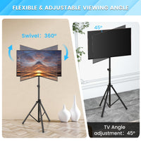 Height Adjustable TV Stand, LCD Flat Panel TV Tripod with 35 KG Weight Capacity