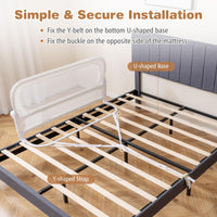 120 cm Foldable Bed Rail with Removable Oxford Fabric Cover and Extra Buckle for Toddlers