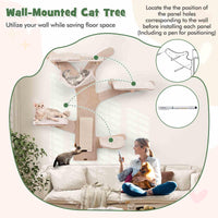 Wall-Mounted Cat Tower, Cat Wall Shelves Furniture