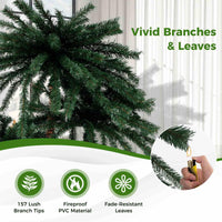 Artificial Lighted Palm Tree with Metal Base 157 Branch Tips