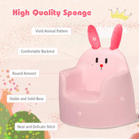 Giantex Children’s Sofa, Cartoon Rabbit Kids Armchair, Upholstered Baby Sofa Seat with Soft PVC Cloth and Stable Sponge, Suitable for Toddlers