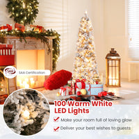 Flocked Xmas Tree with 373 Branch Tips for Decoration