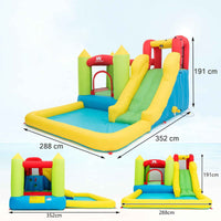 Inflatable Water Slide, Indoor Outdoor Kids Water Bounce House Jumping Castle Combo (Without Blower)