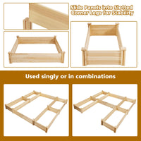 Wooden Garden Bed with Multifunctional Design for Backyard