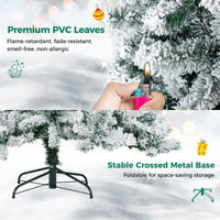 275cm Snow Flocked Artificial Christmas Tree w/PVC Branch Tips