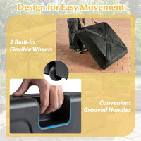 Cantilever Offset Umbrella Base w/Wheels,Heavy-Duty Patio Umbrella Weight Stand