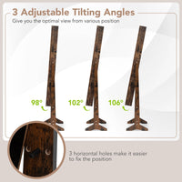 Mirror Jewelry Cabinet Standing with 4 Shelves and 3 Adjustable Tilt Angles