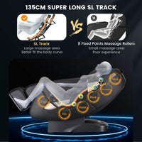 SL Track Massage Chair, Zero Gravity Shiatsu Massage Recliner with Full Body Air Bags