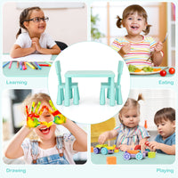 Kids Table and Chair Set, 3 Piece Children Activity Table for Reading