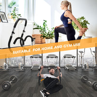 Portable Ab Mat Trainer with Padded Headrest for Core Muscle Strength Sit Up Training