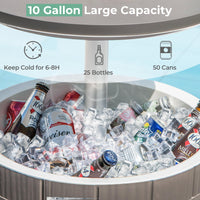 37 L Cooler Bar Table with Telescopic Tabletop