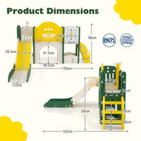 10 in 1 Toddler Slide Set, Kids Slide and Climber Playset with Magnetic Whiteboard