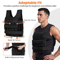 Adjustable Weighted Vest for Men and Women for Strength Training and Running