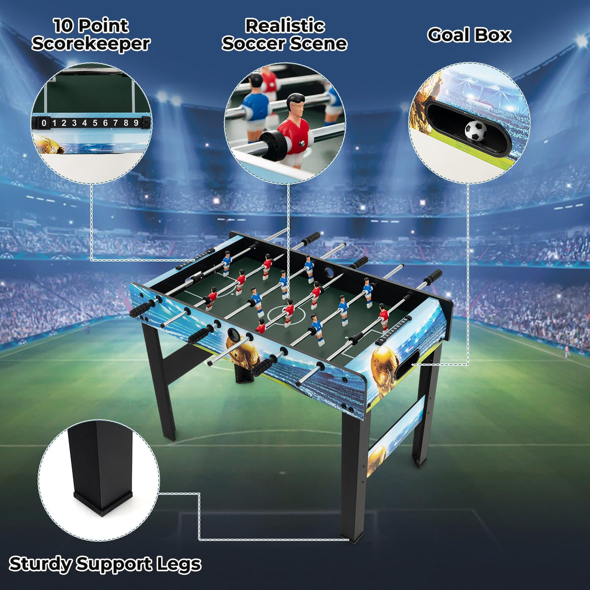 Giantex Foosball Table, 37" Foosball Table Adult Size