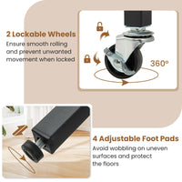 Mobile Folding Dining Table Seats 2-4 People, Round Drop Leaf Kitchen Table