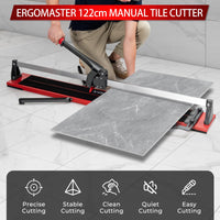 122cm Manual Tile Cutter Precision Ceramic Porcelain Cutting Machine 4 Adjustable Brackets