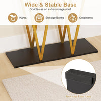 100cm Modern Console Table with Faux Marble Table