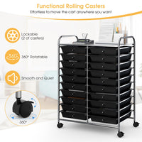 Giantex 20 Drawers Rolling Storage Cart w/Wheels