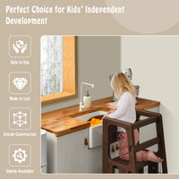Kids Step Learning Stool with Double Safety Rails for Baby