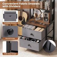 Giantex CD Storage Rack with Drawers, 5-Tier DVD Shelf Organizer