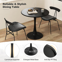 Giantex Round Dining Table, 80 cm Tulip Table with Anti-Slip PP Ring