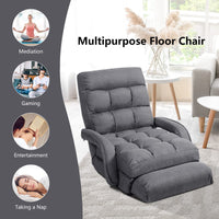 Multipurpose Lounger Chair w/Integrated Armrests & Bonus Lumbar Pillow