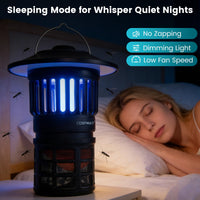 Outdoor Fly Trap with Light, Rechargeable Electric Bug Catcher