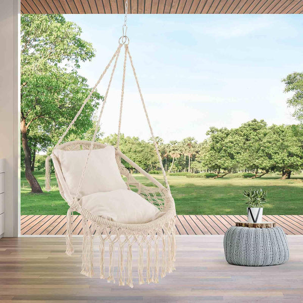 Hanging Hammock Chair with Soft Seat Cushions for Patio/Bedroom